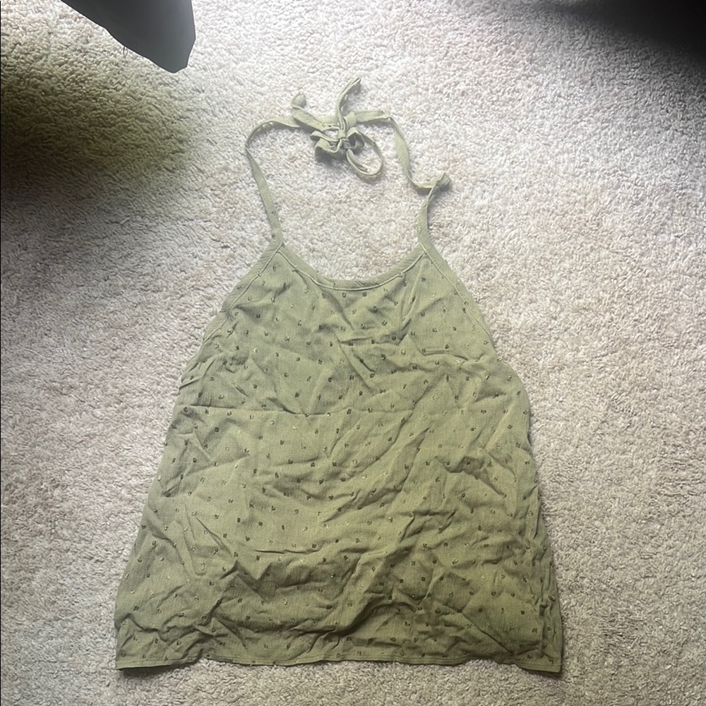 Olive Green Women's Halter Top